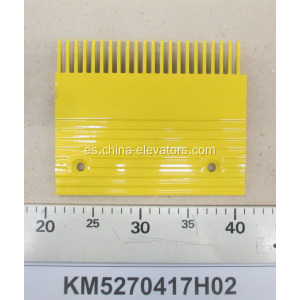 Peine de aluminio amarillo para escaleras mecánicas KONE KM5270417H02